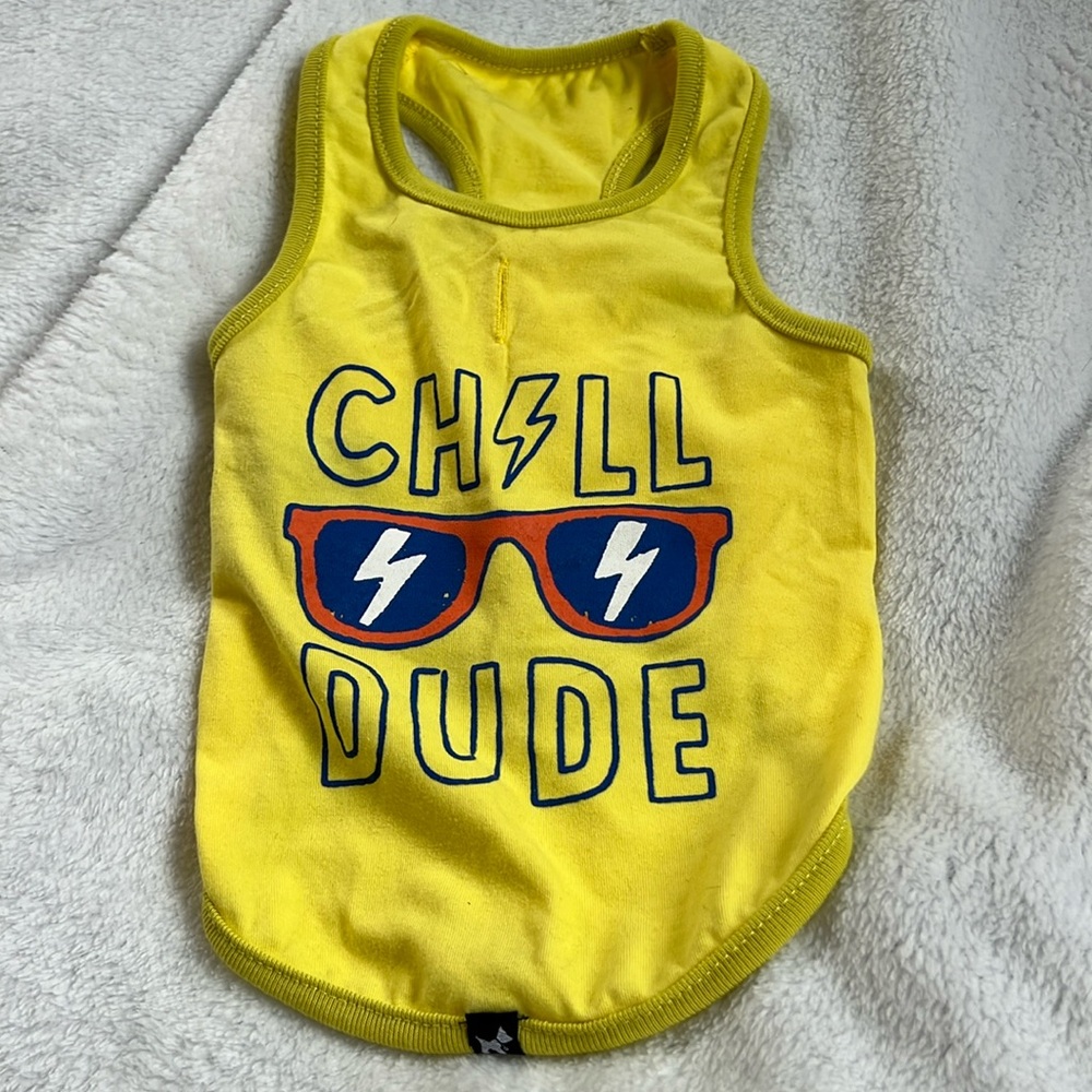 Hotel Doggy Tank Top, Size Small, Yellow